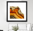 Cadmium Orange Agate A by GI ArtLab on GIANT ART - white abstract