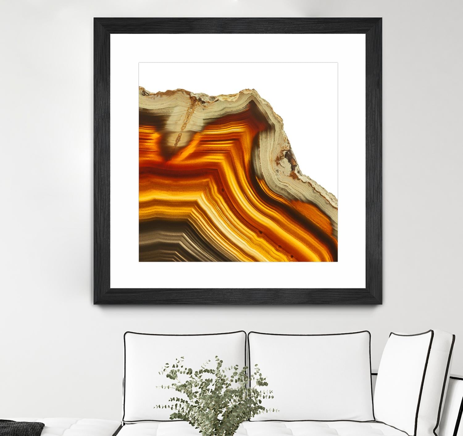 Cadmium Orange Agate A by GI ArtLab on GIANT ART - white abstract