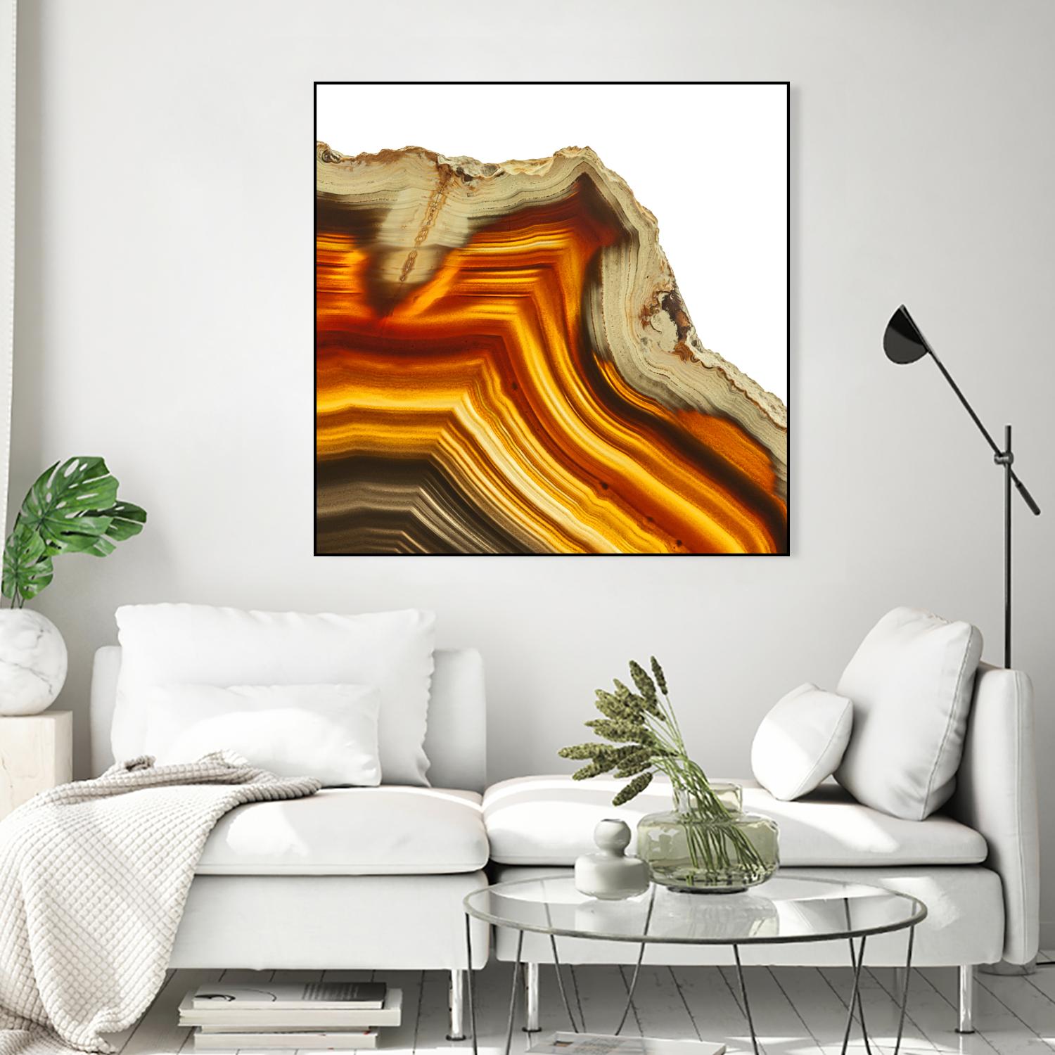 Cadmium Orange Agate A by GI ArtLab on GIANT ART - white abstract