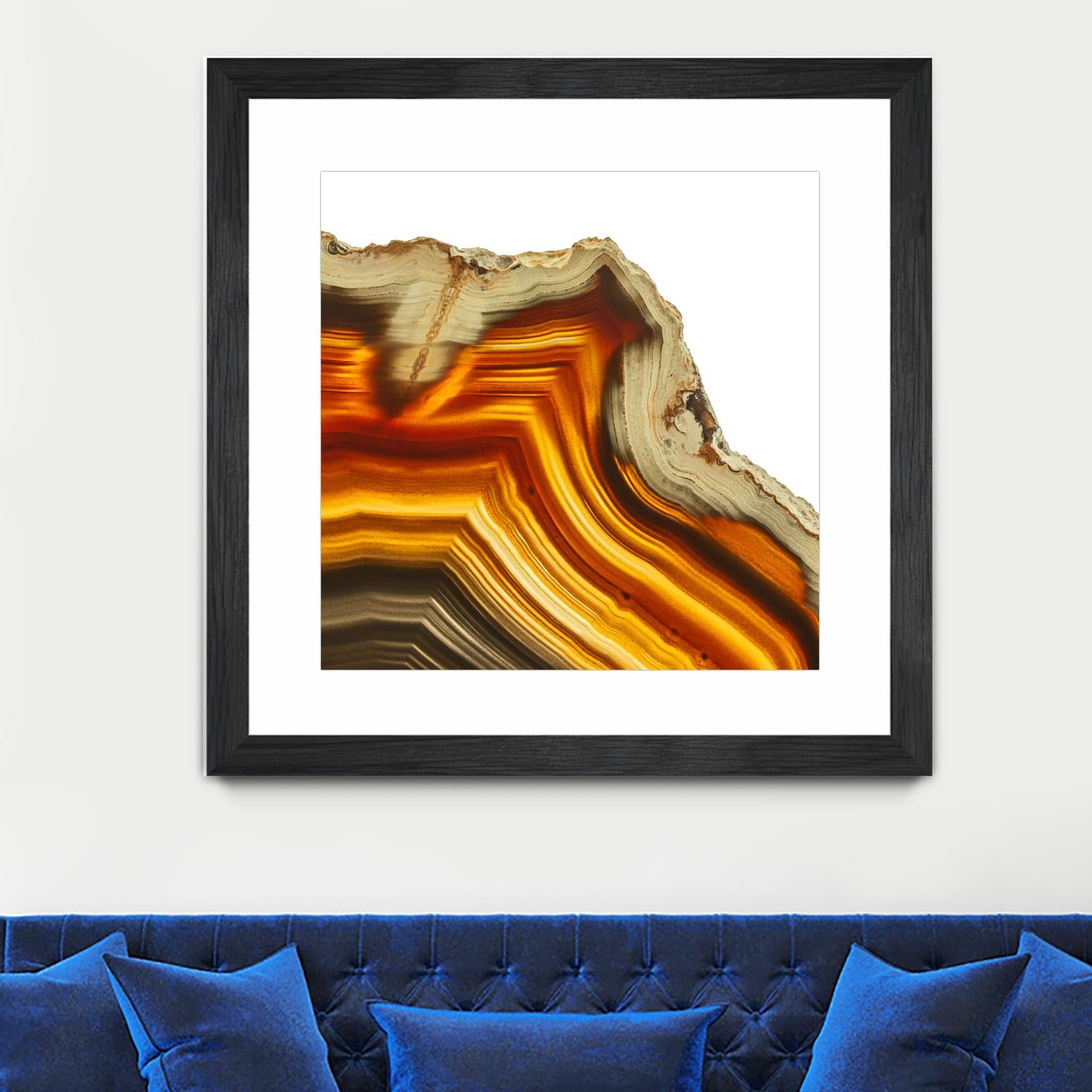 Cadmium Orange Agate A by GI ArtLab on GIANT ART - white abstract
