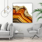 Cadmium Orange Agate A by GI ArtLab on GIANT ART - white abstract