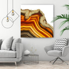 Cadmium Orange Agate A by GI ArtLab on GIANT ART - white abstract