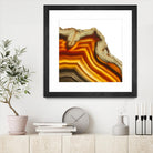 Cadmium Orange Agate A by GI ArtLab on GIANT ART - white abstract