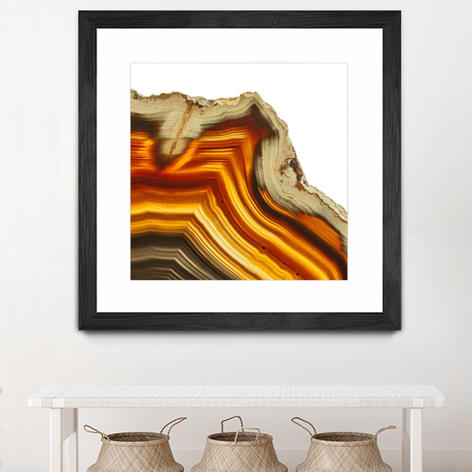 Cadmium Orange Agate A by GI ArtLab on GIANT ART - white abstract