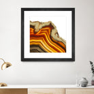 Cadmium Orange Agate A by GI ArtLab on GIANT ART - white abstract