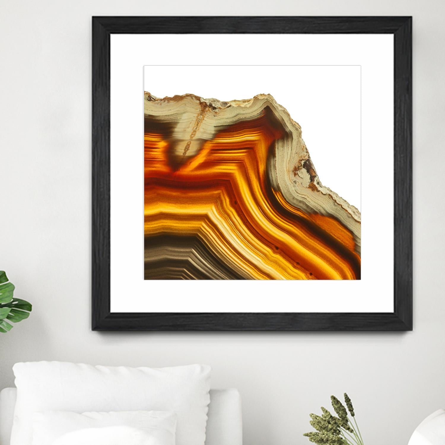 Cadmium Orange Agate A by GI ArtLab on GIANT ART - white abstract