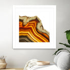 Cadmium Orange Agate A by GI ArtLab on GIANT ART - white abstract