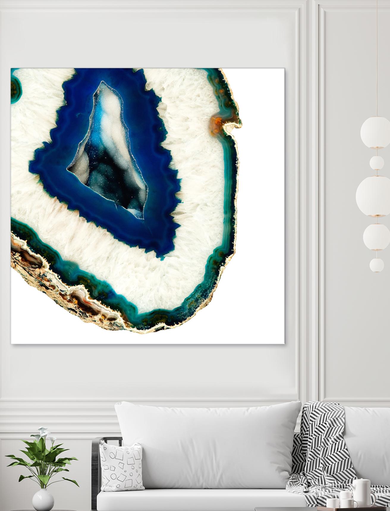 Mediterranean Agate A by GI ArtLab on GIANT ART - blue abstract agate