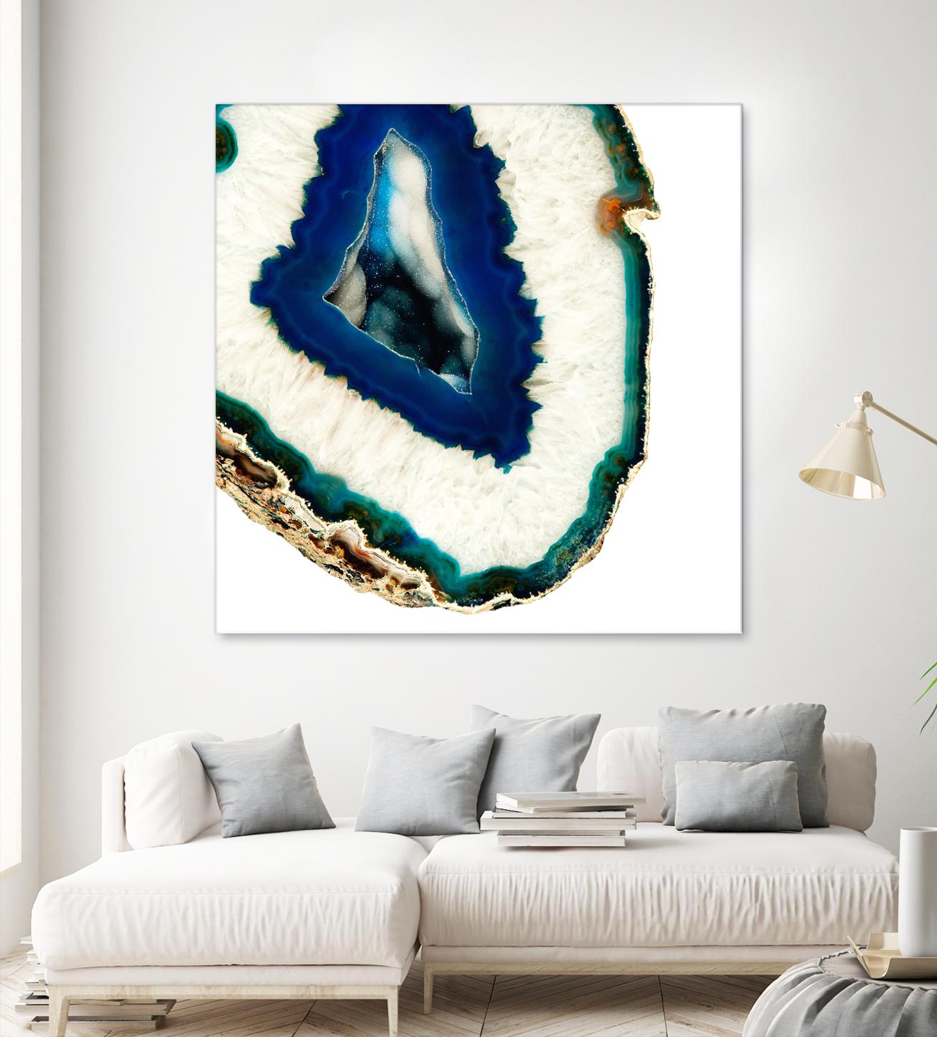 Mediterranean Agate A by GI ArtLab on GIANT ART - blue abstract agate