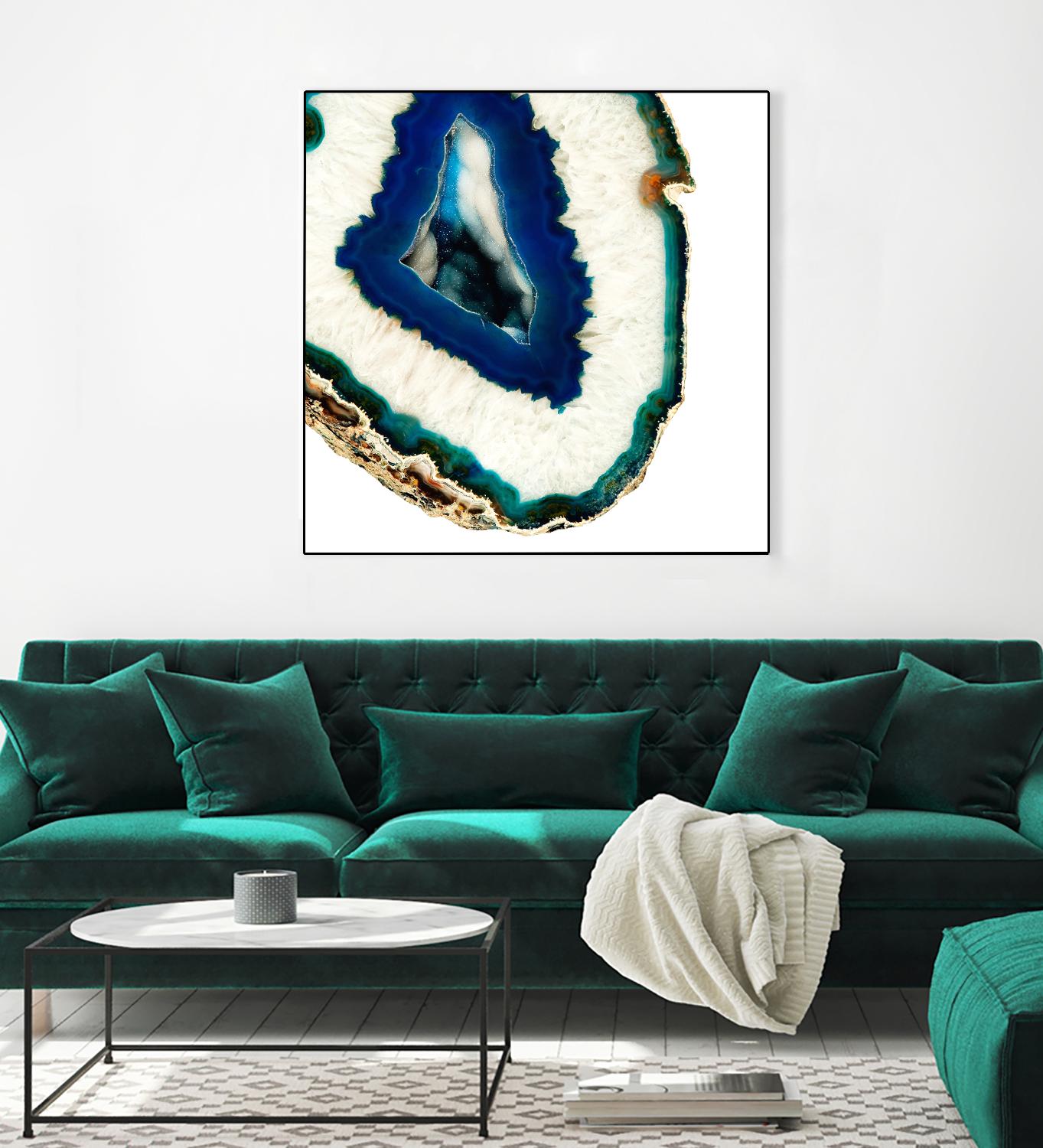 Mediterranean Agate A by GI ArtLab on GIANT ART - blue abstract agate