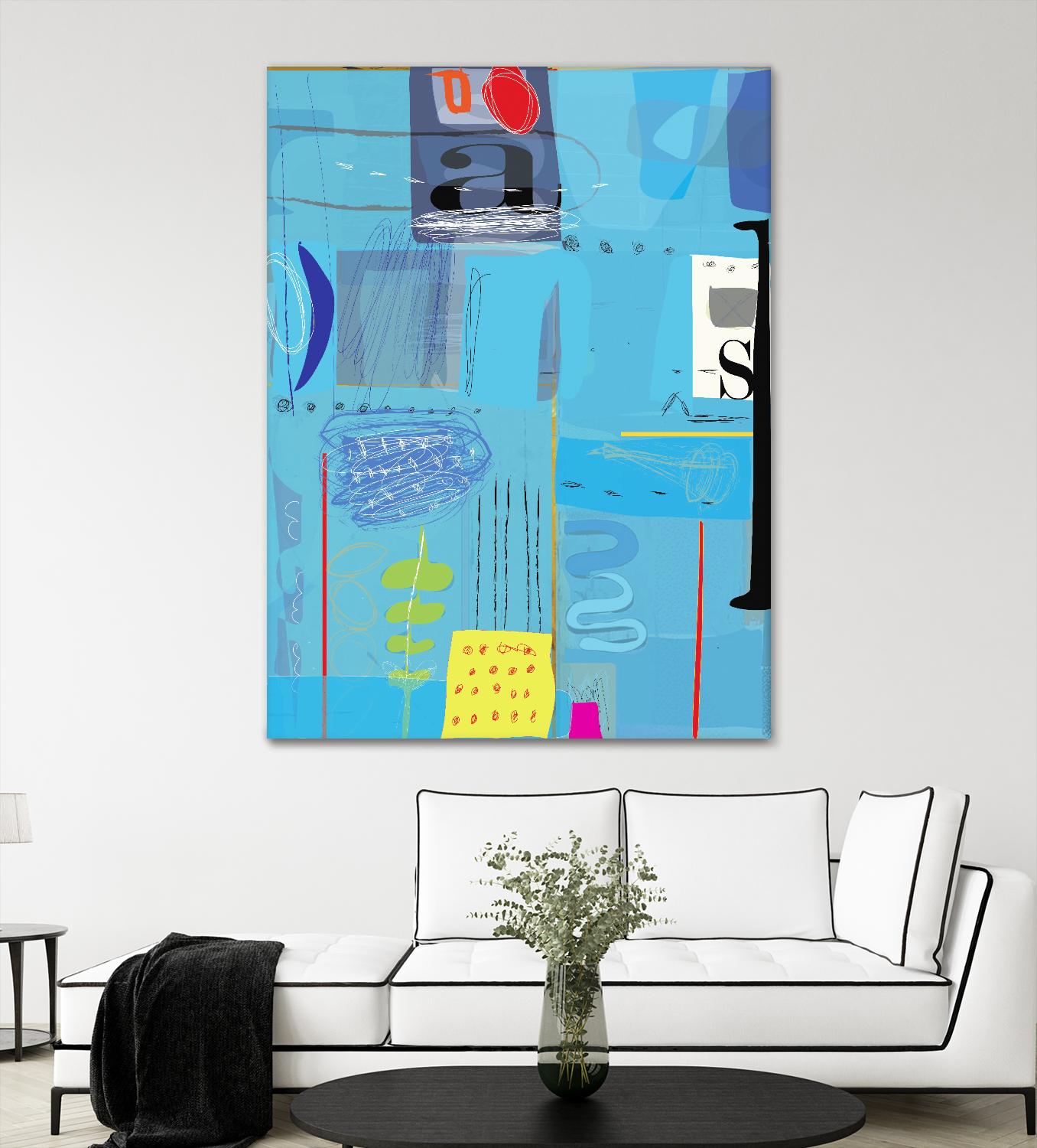 Ice and Fire by Nathaniel Mather on GIANT ART - yellow abstract