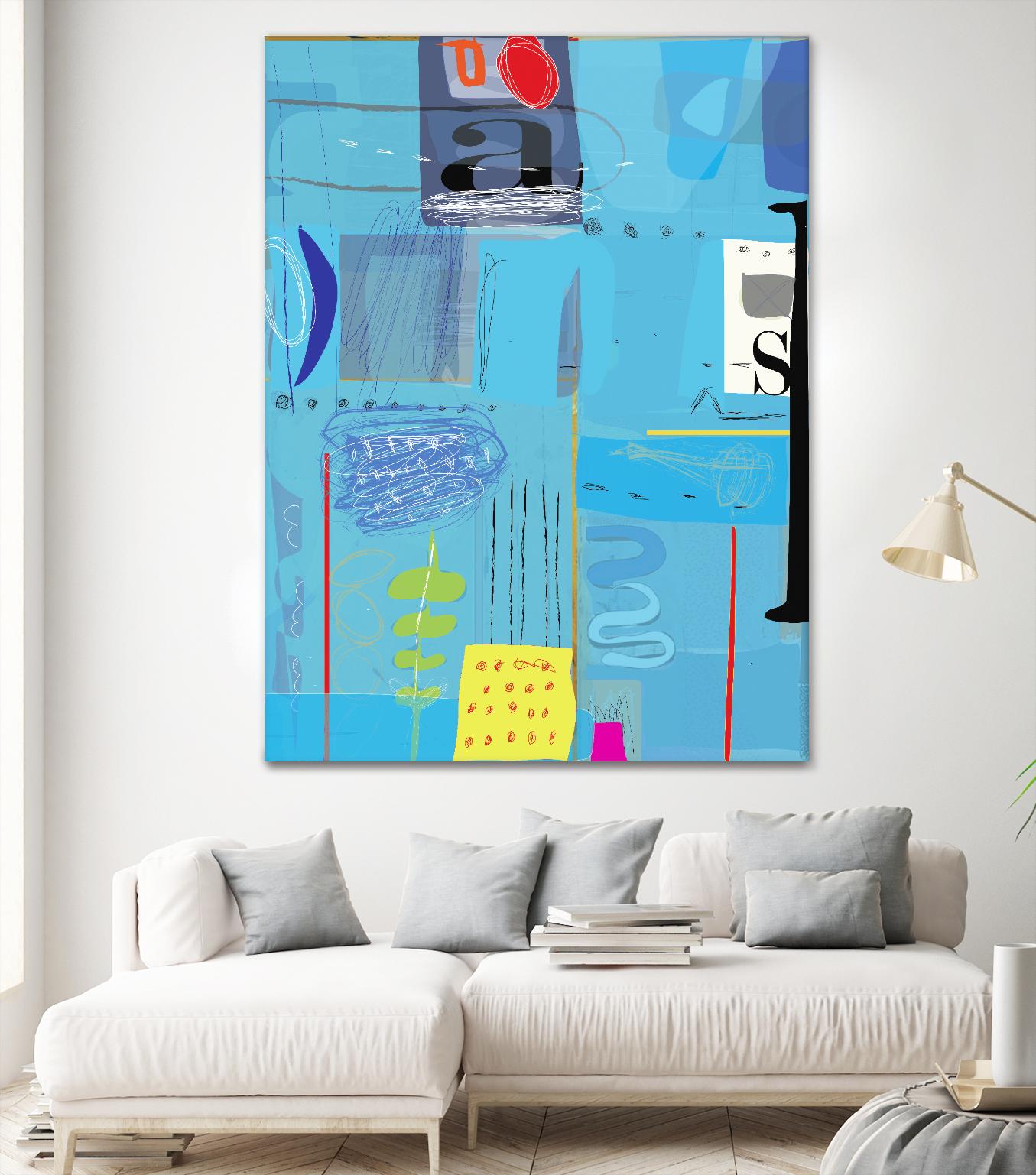 Ice and Fire by Nathaniel Mather on GIANT ART - yellow abstract