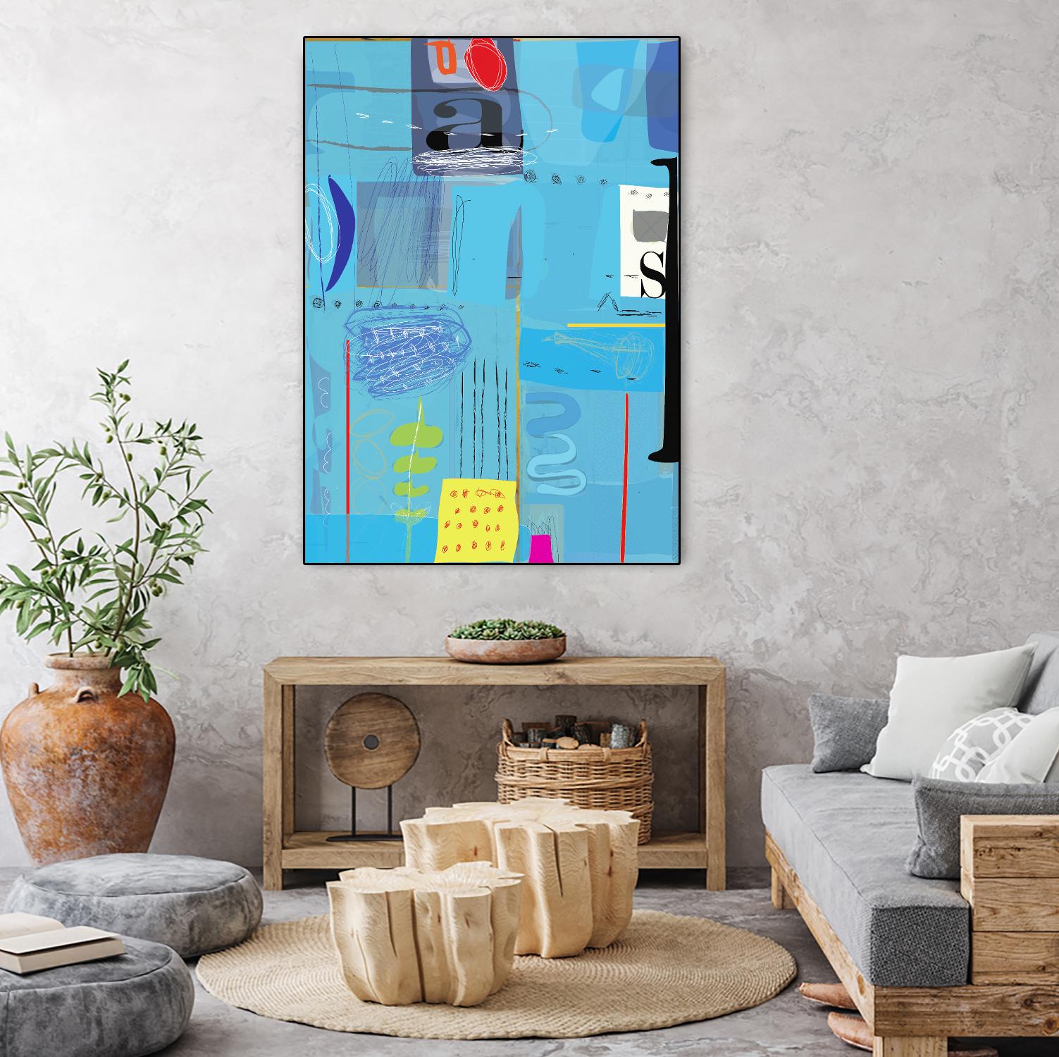 Ice and Fire by Nathaniel Mather on GIANT ART - yellow abstract