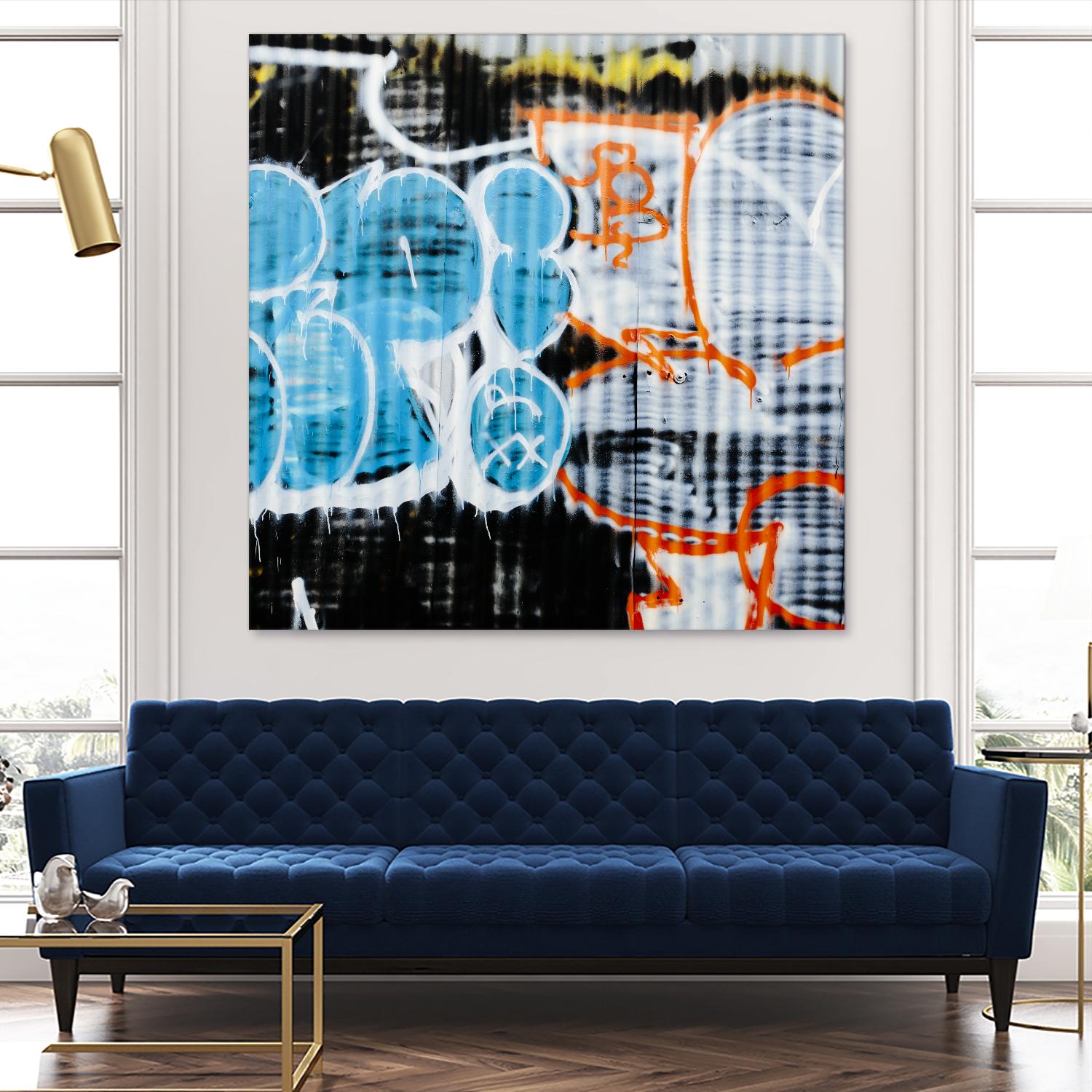 Graffiti Study 5 by Acer Images on GIANT ART - blue abstract