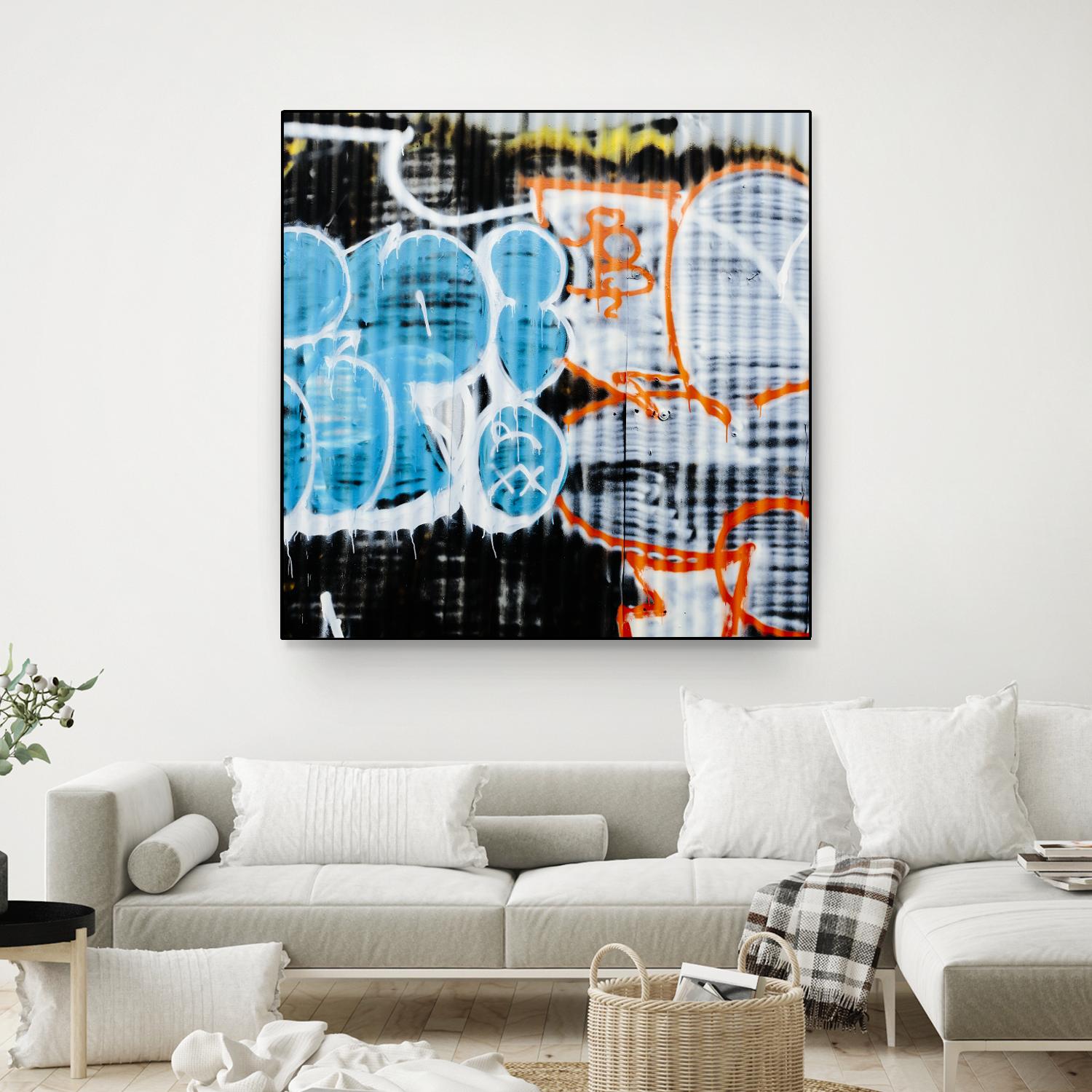 Graffiti Study 5 by Acer Images on GIANT ART - blue abstract