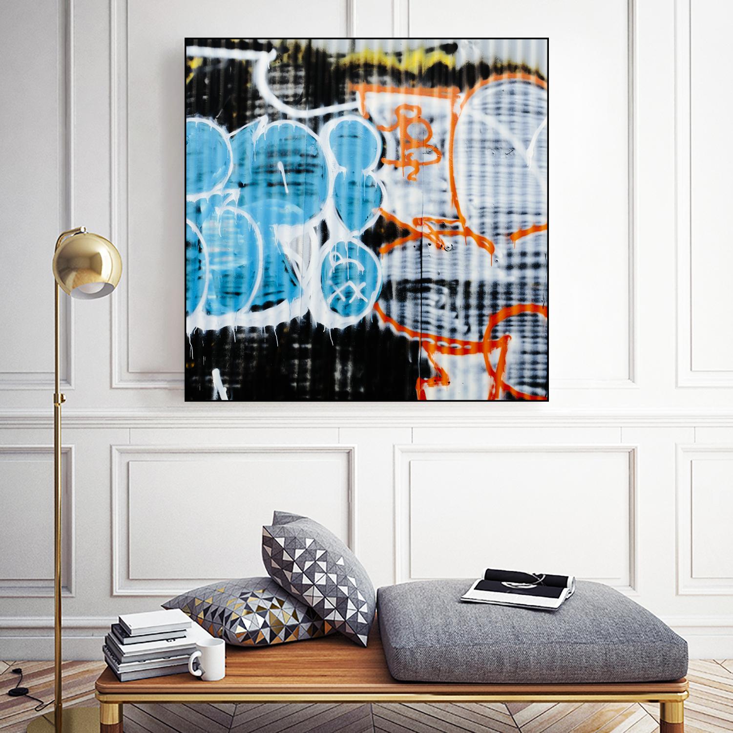 Graffiti Study 5 by Acer Images on GIANT ART - blue abstract