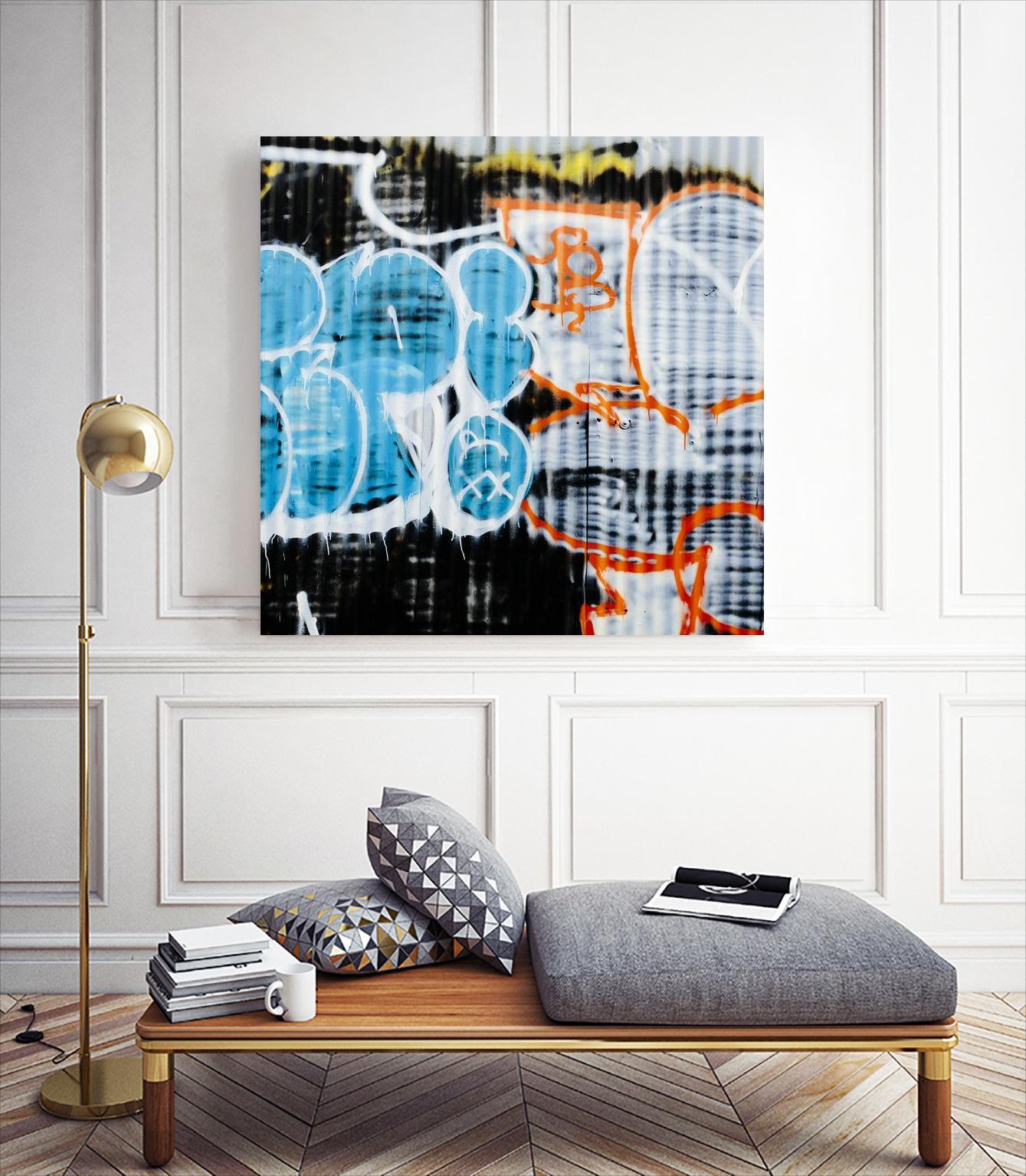 Graffiti Study 5 by Acer Images on GIANT ART - blue abstract