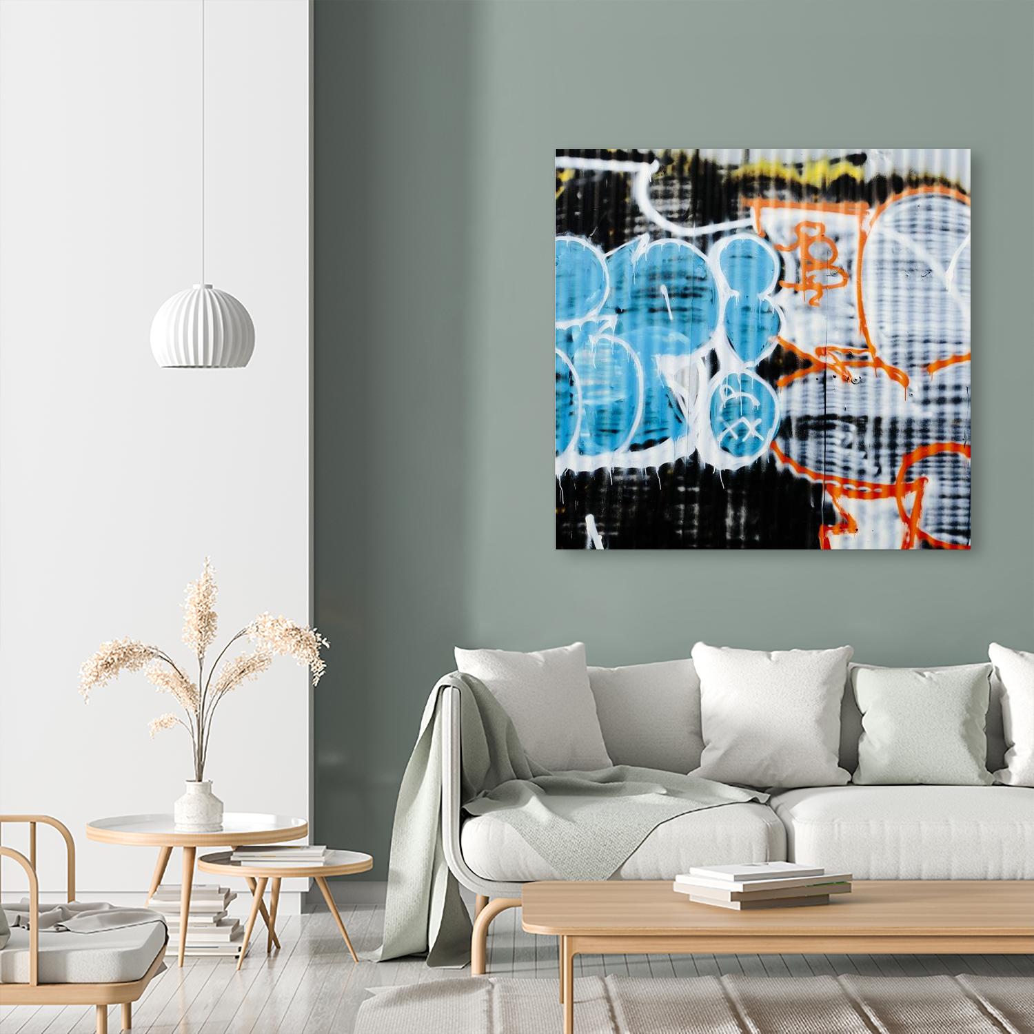 Graffiti Study 5 by Acer Images on GIANT ART - blue abstract