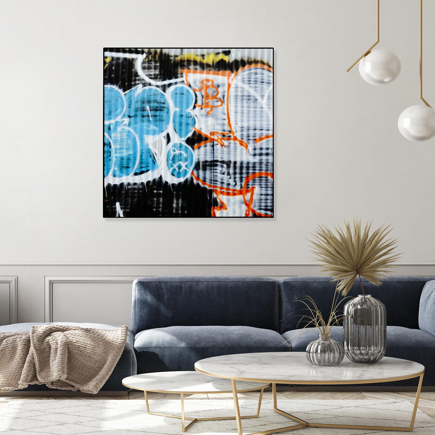 Graffiti Study 5 by Acer Images on GIANT ART - blue abstract