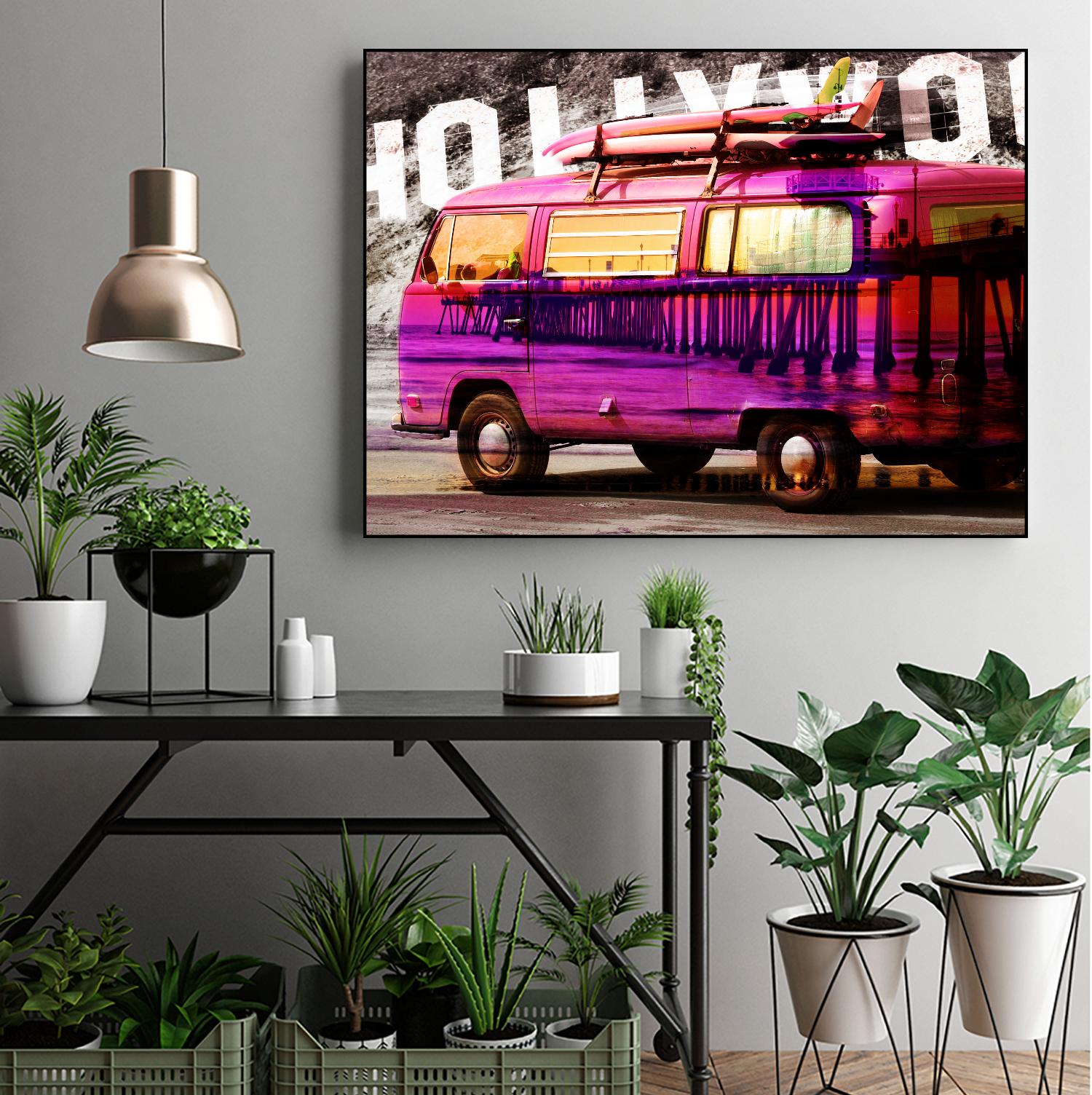 Hollywood Van by GI ArtLab on GIANT ART - yellow city scene