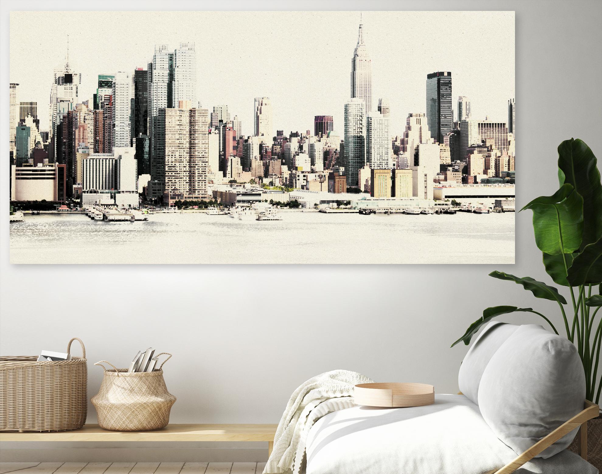 New York Waterfront A by GI ArtLab on GIANT ART - black city scene