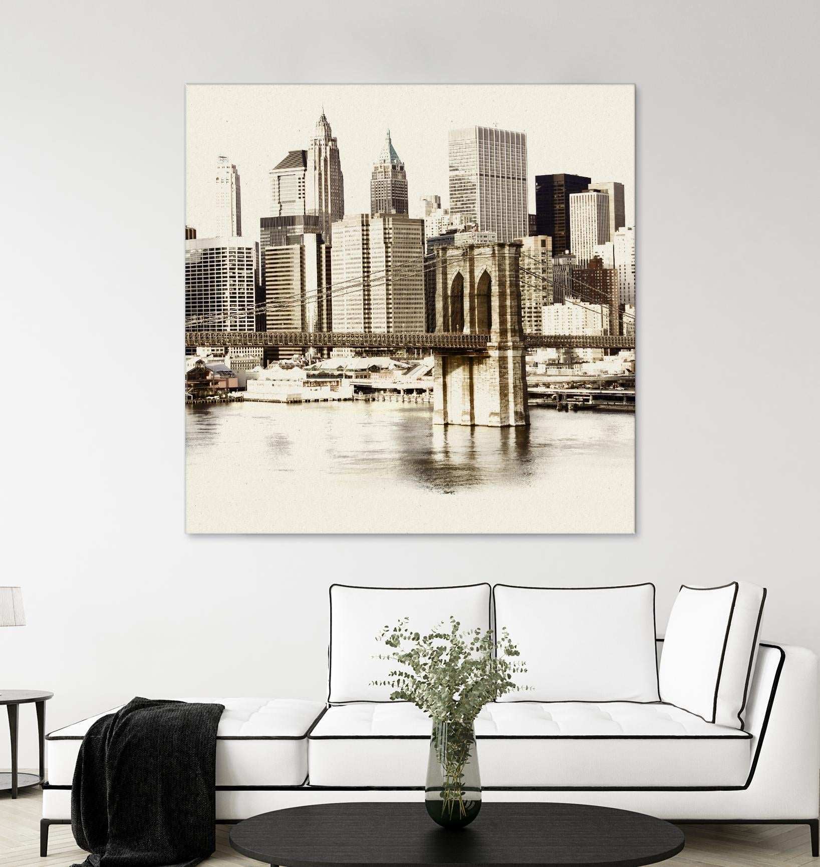 New York Waterfront B by GI ArtLab on GIANT ART - black city scene