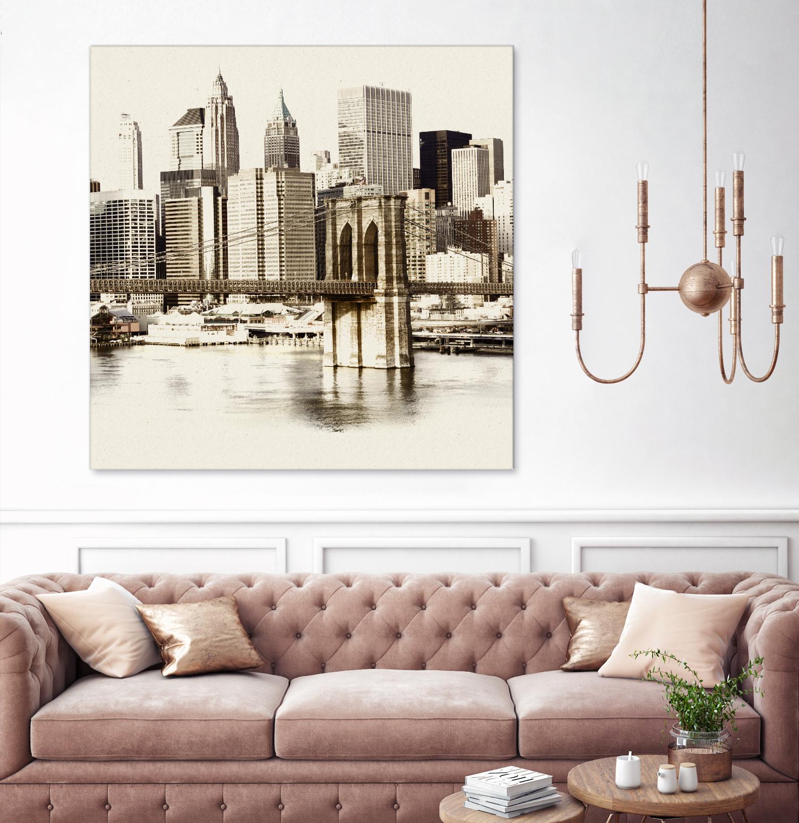 New York Waterfront B by GI ArtLab on GIANT ART - black city scene
