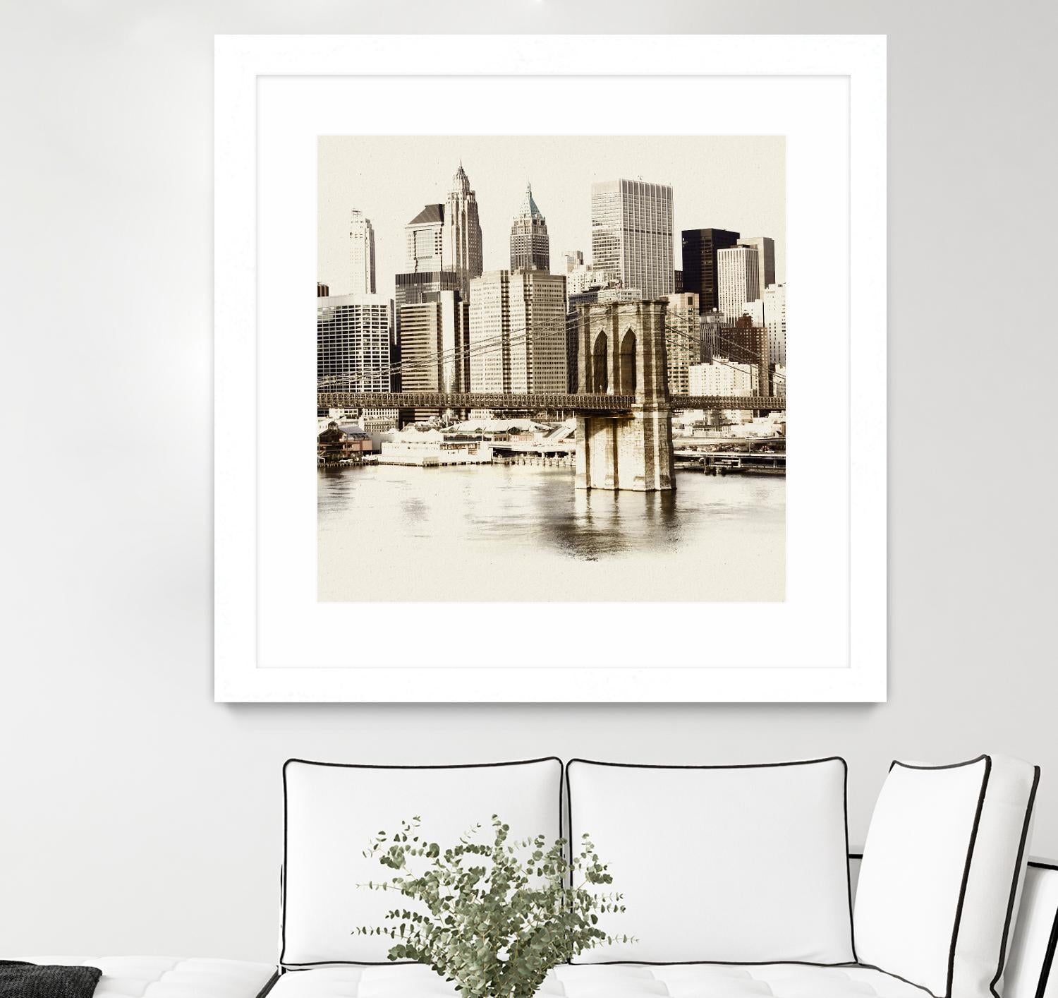 New York Waterfront B by GI ArtLab on GIANT ART - black city scene