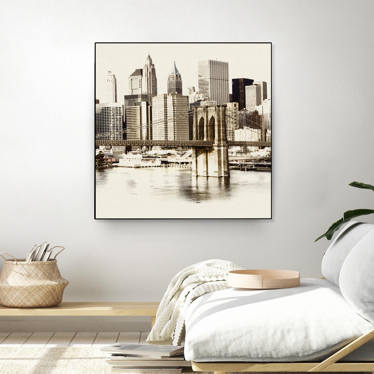 New York Waterfront B by GI ArtLab on GIANT ART - black city scene