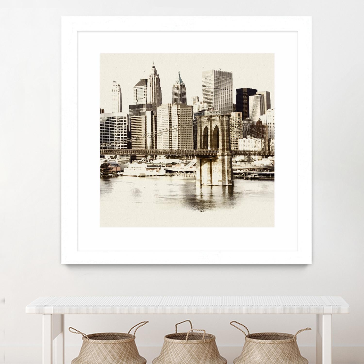 New York Waterfront B by GI ArtLab on GIANT ART - black city scene