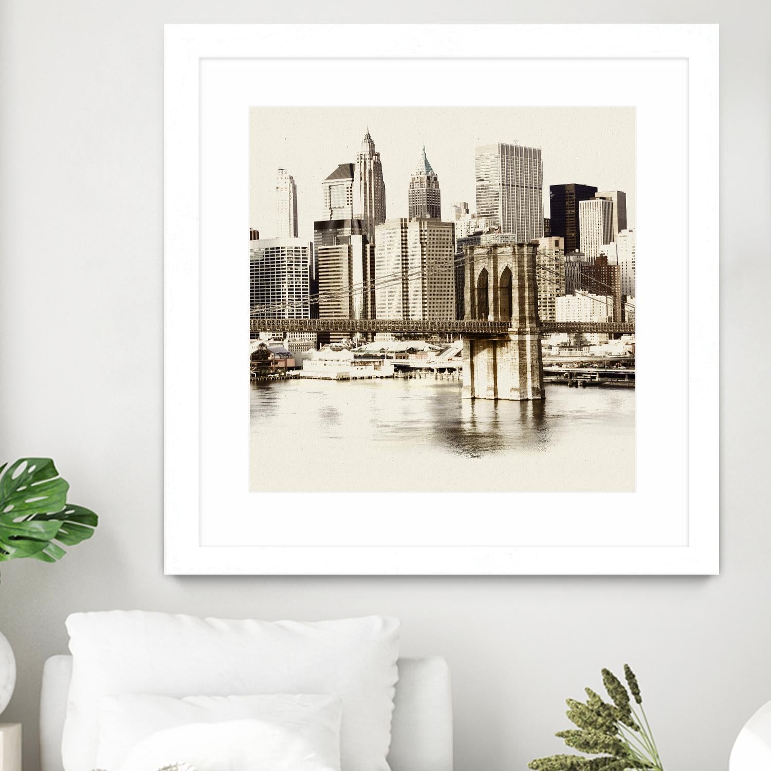 New York Waterfront B by GI ArtLab on GIANT ART - black city scene