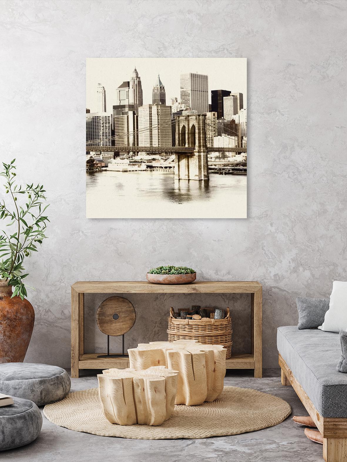New York Waterfront B by GI ArtLab on GIANT ART - black city scene