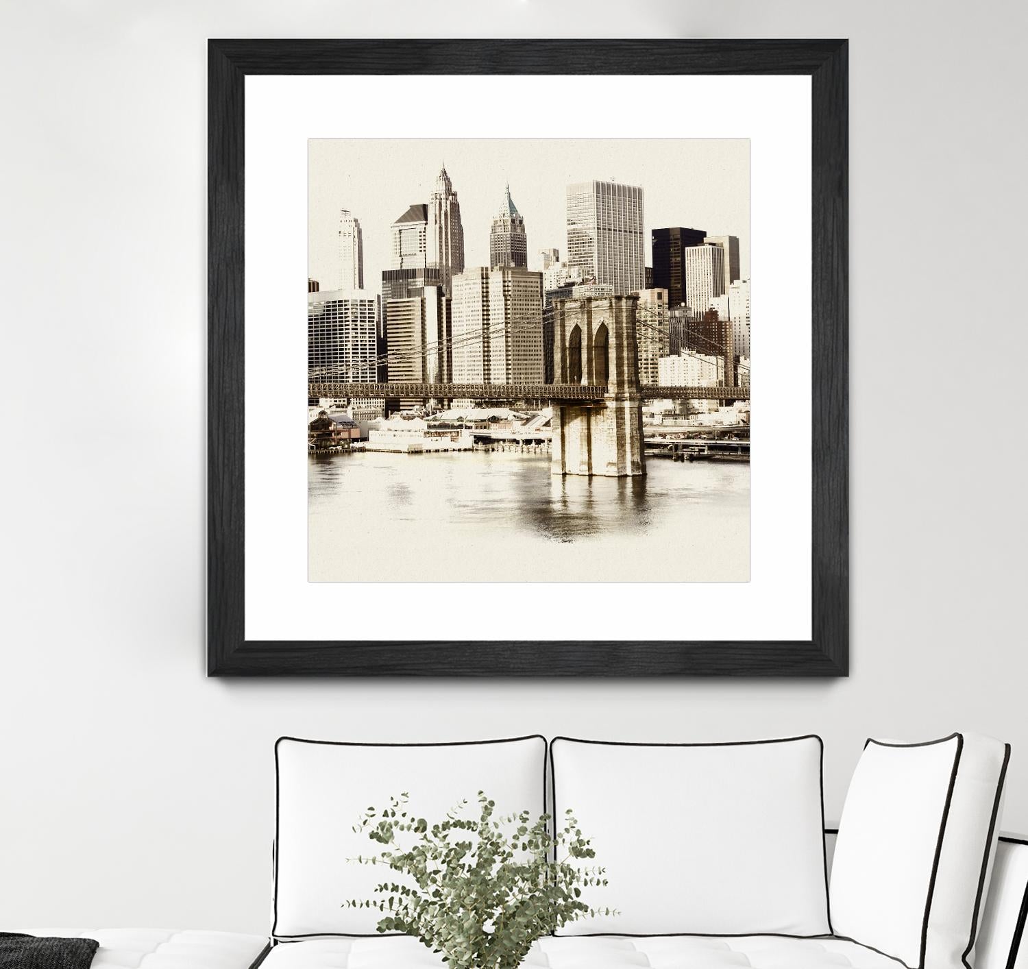 New York Waterfront B by GI ArtLab on GIANT ART - black city scene