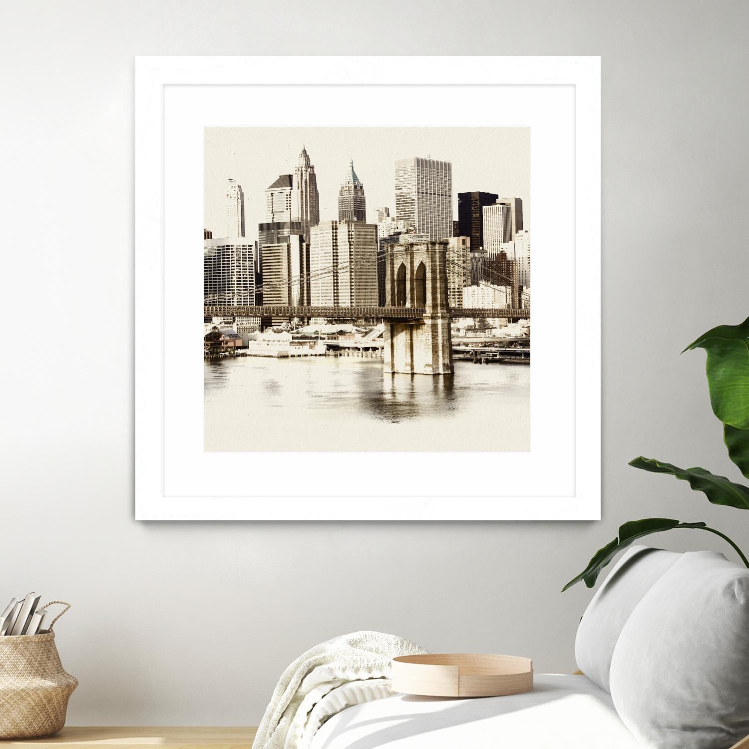 New York Waterfront B by GI ArtLab on GIANT ART - black city scene
