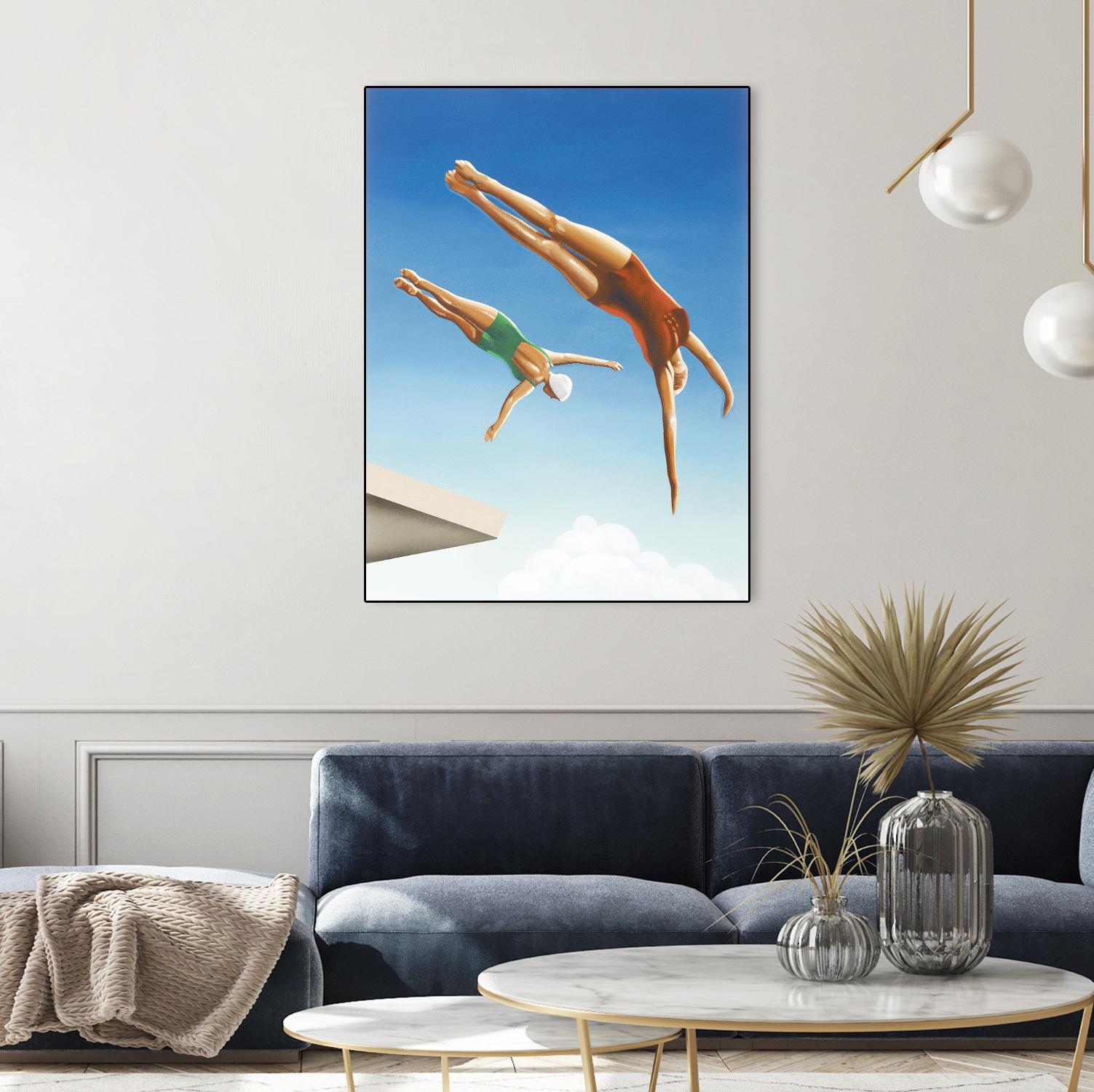 High Dive by Gregory Garrett on GIANT ART - white contemporary