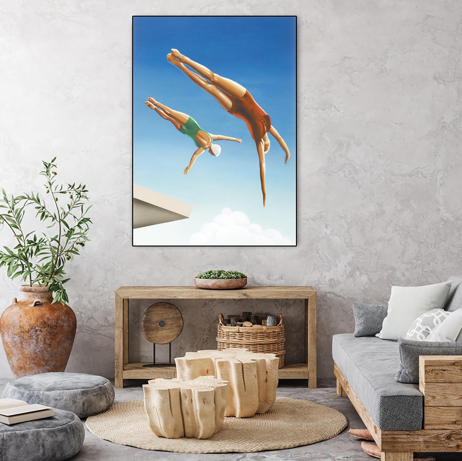 High Dive by Gregory Garrett on GIANT ART - white contemporary