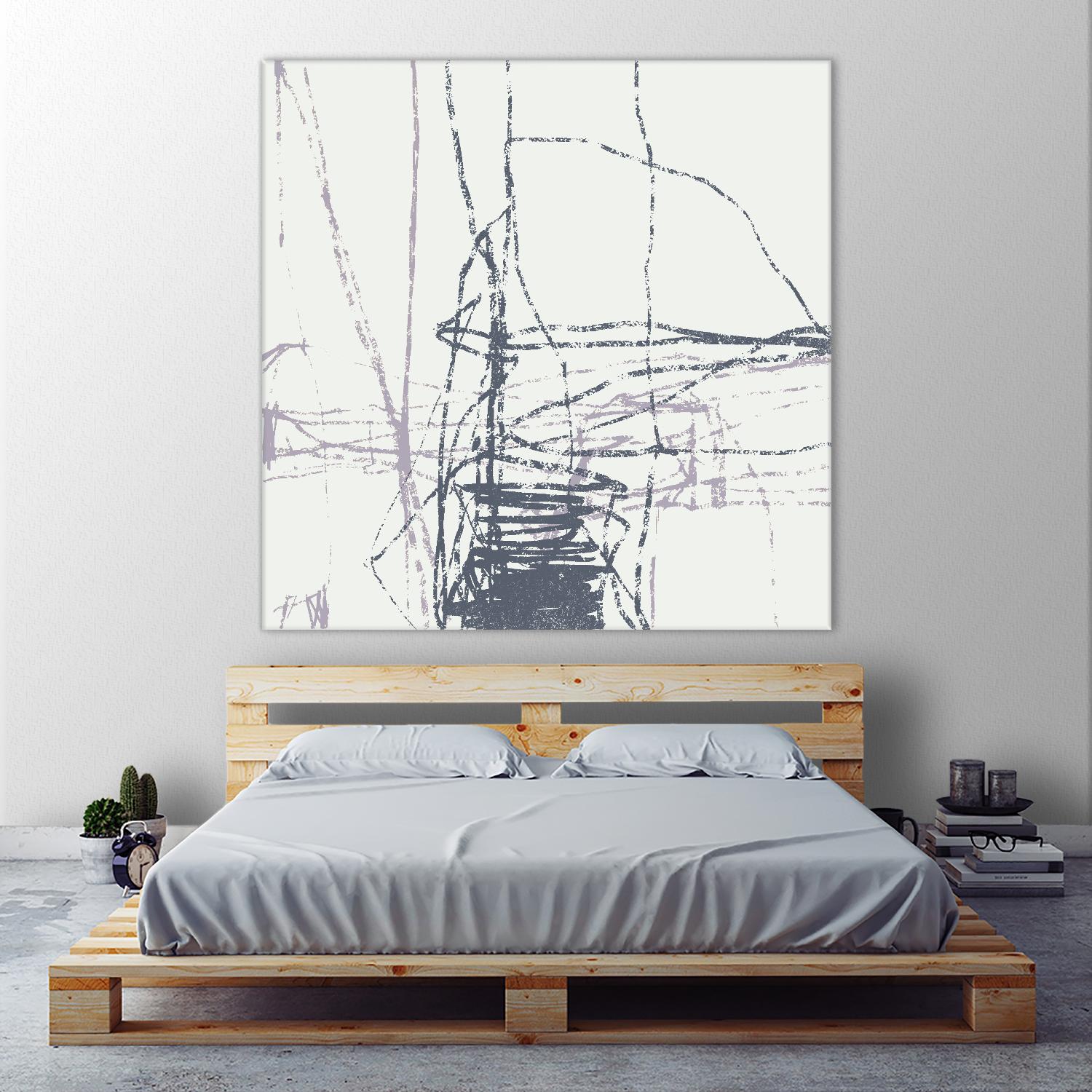 Chalk Doodles G by Gregory Garrett on GIANT ART - beige abstract