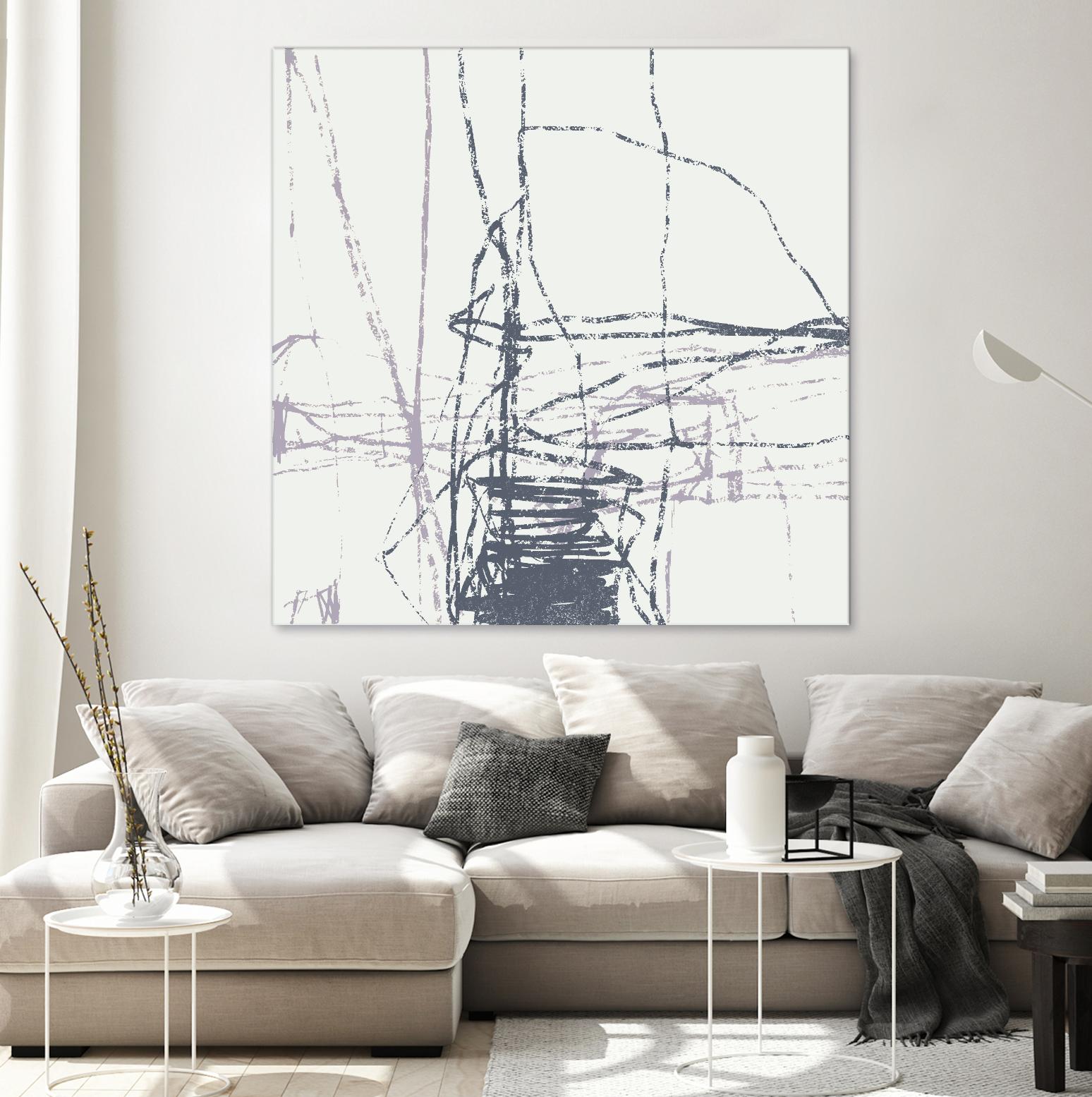 Chalk Doodles G by Gregory Garrett on GIANT ART - beige abstract