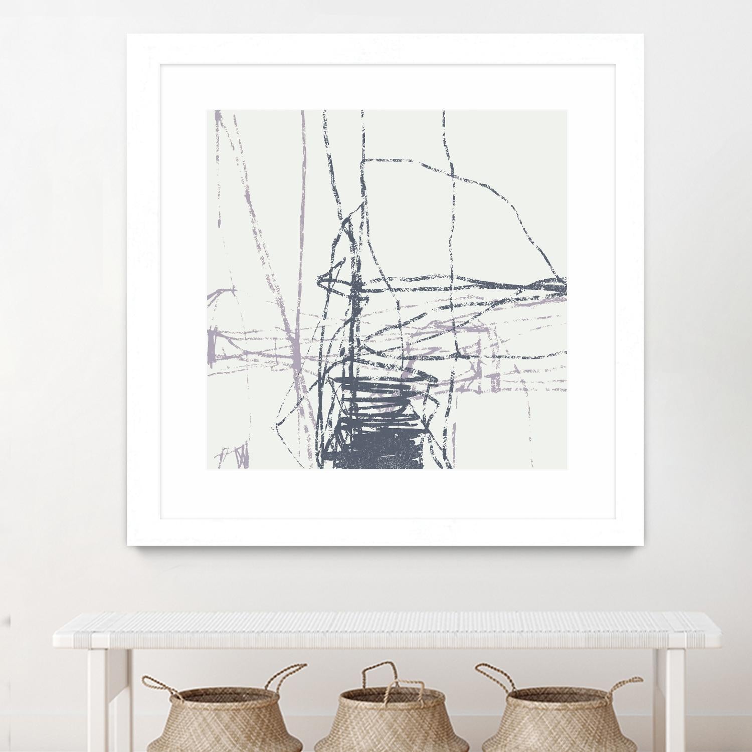 Chalk Doodles G by Gregory Garrett on GIANT ART - beige abstract