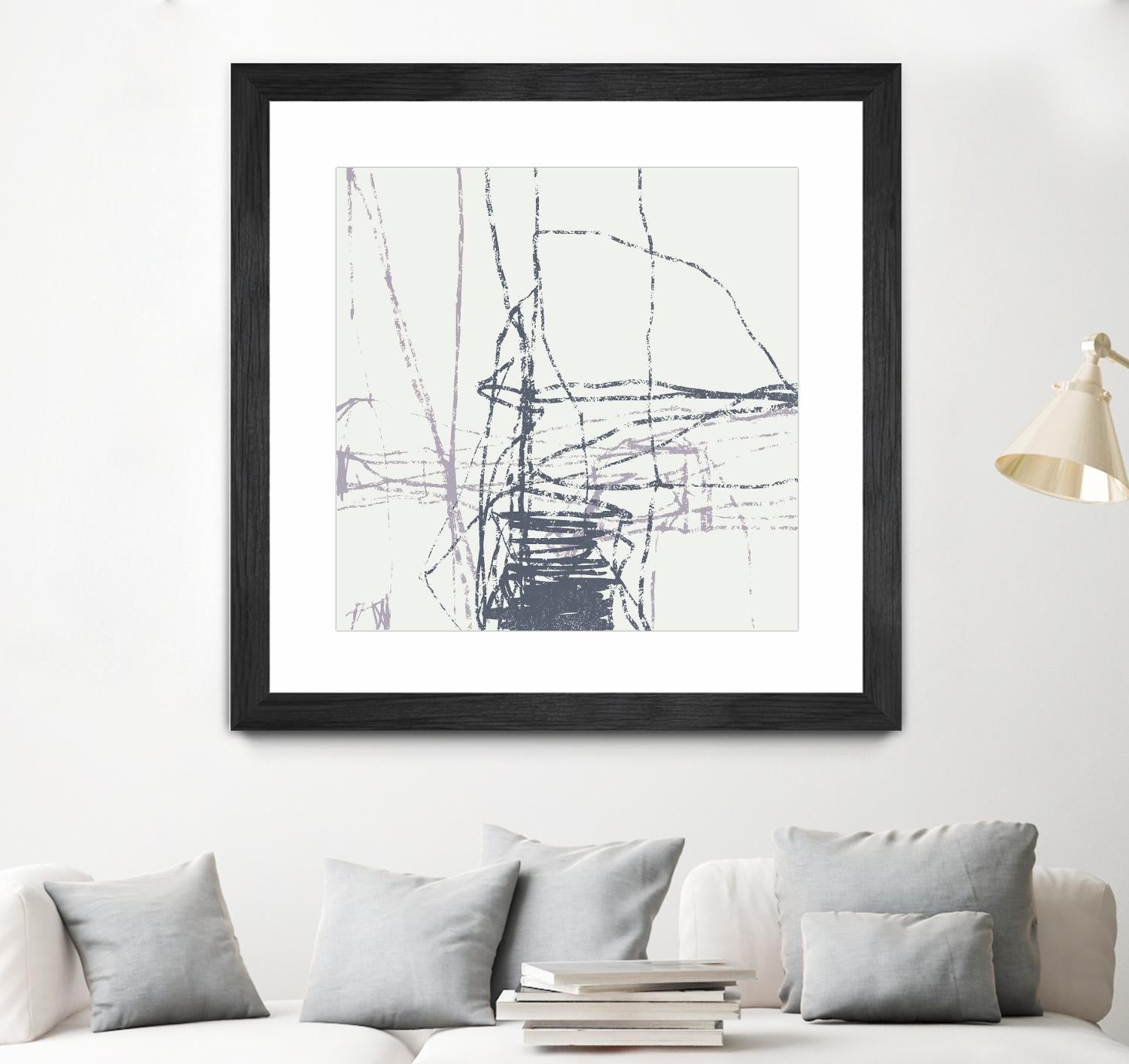 Chalk Doodles G by Gregory Garrett on GIANT ART - beige abstract