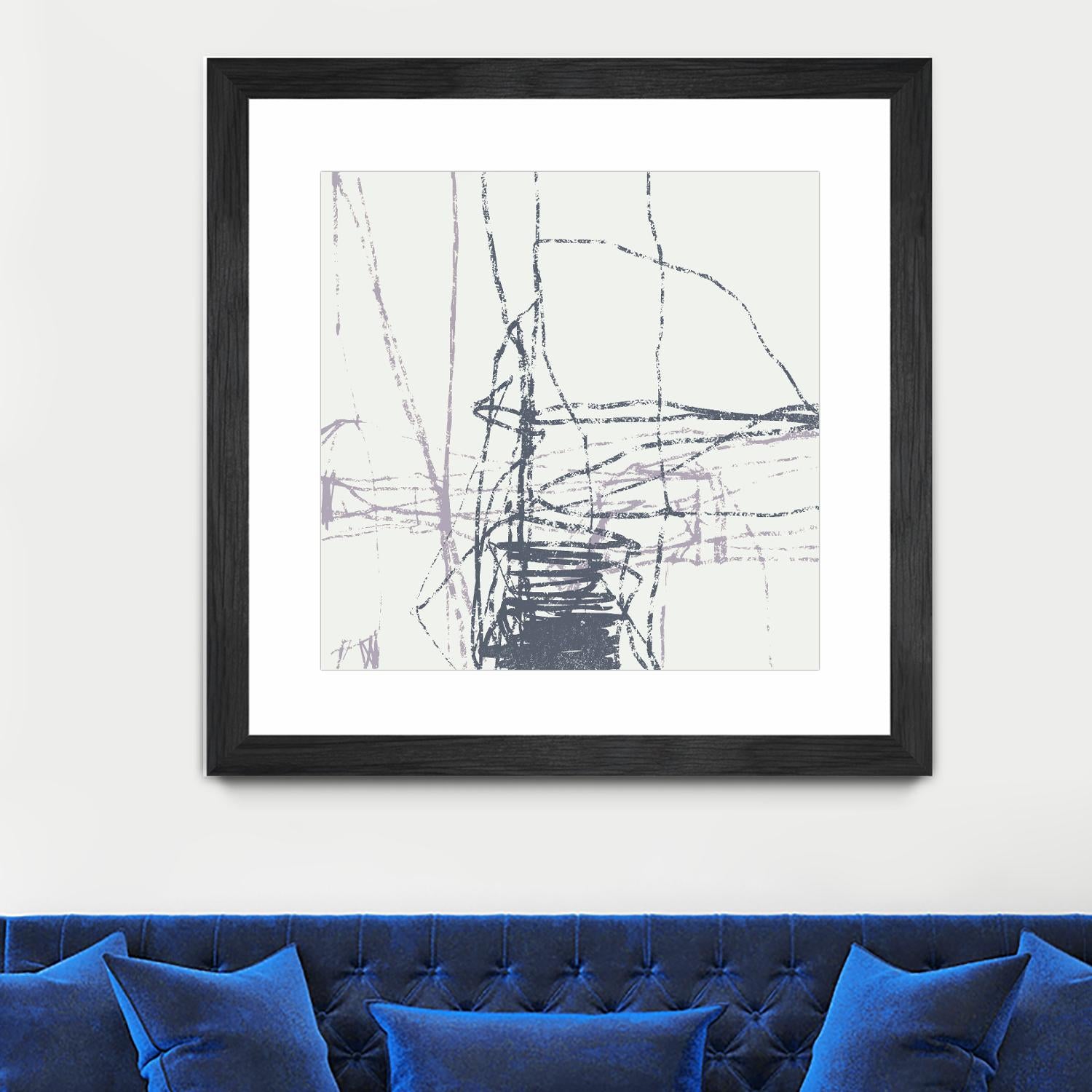 Chalk Doodles G by Gregory Garrett on GIANT ART - beige abstract