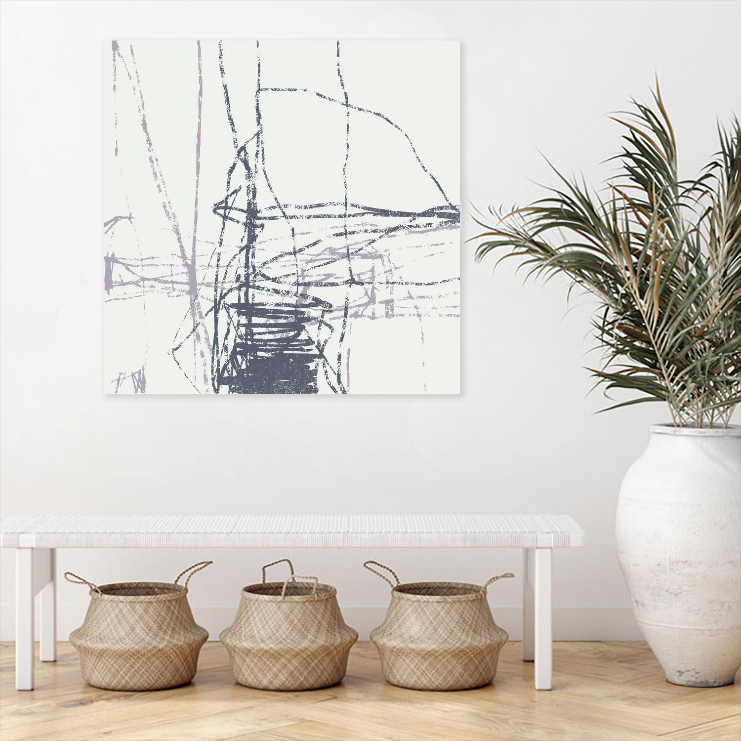 Chalk Doodles G by Gregory Garrett on GIANT ART - beige abstract