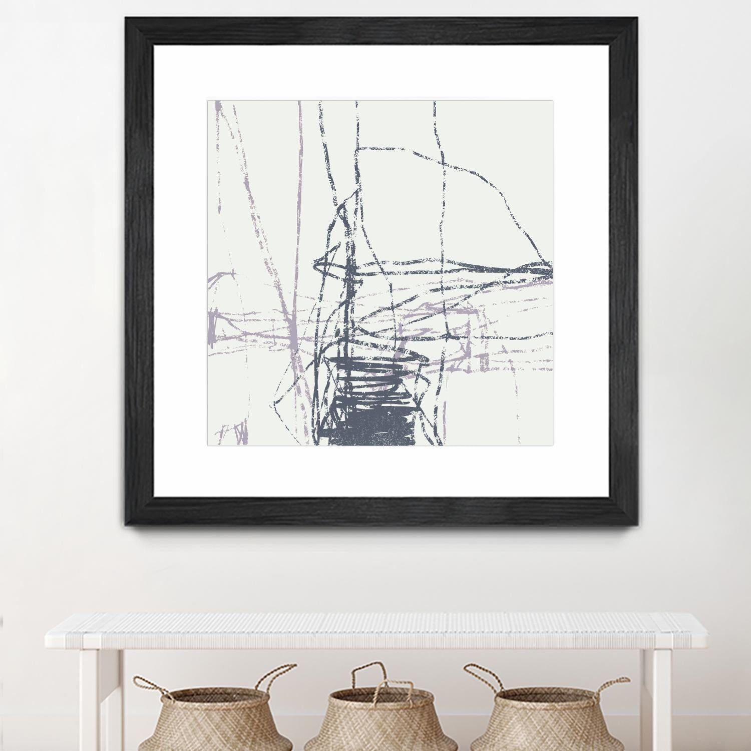 Chalk Doodles G by Gregory Garrett on GIANT ART - beige abstract