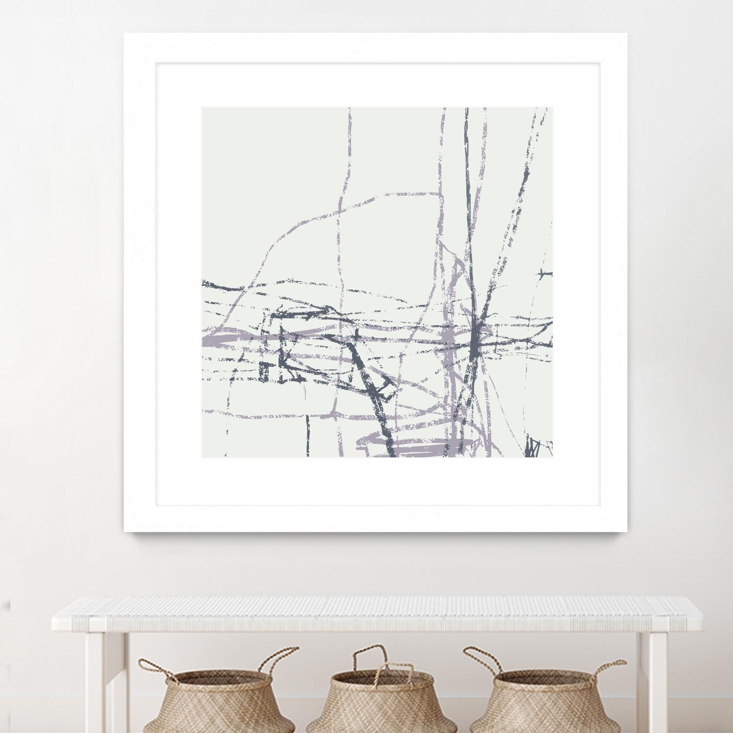 Chalk Doodles H by Gregory Garrett on GIANT ART - beige abstract