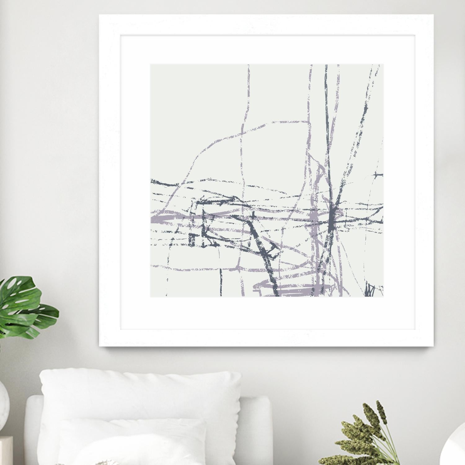 Chalk Doodles H by Gregory Garrett on GIANT ART - beige abstract