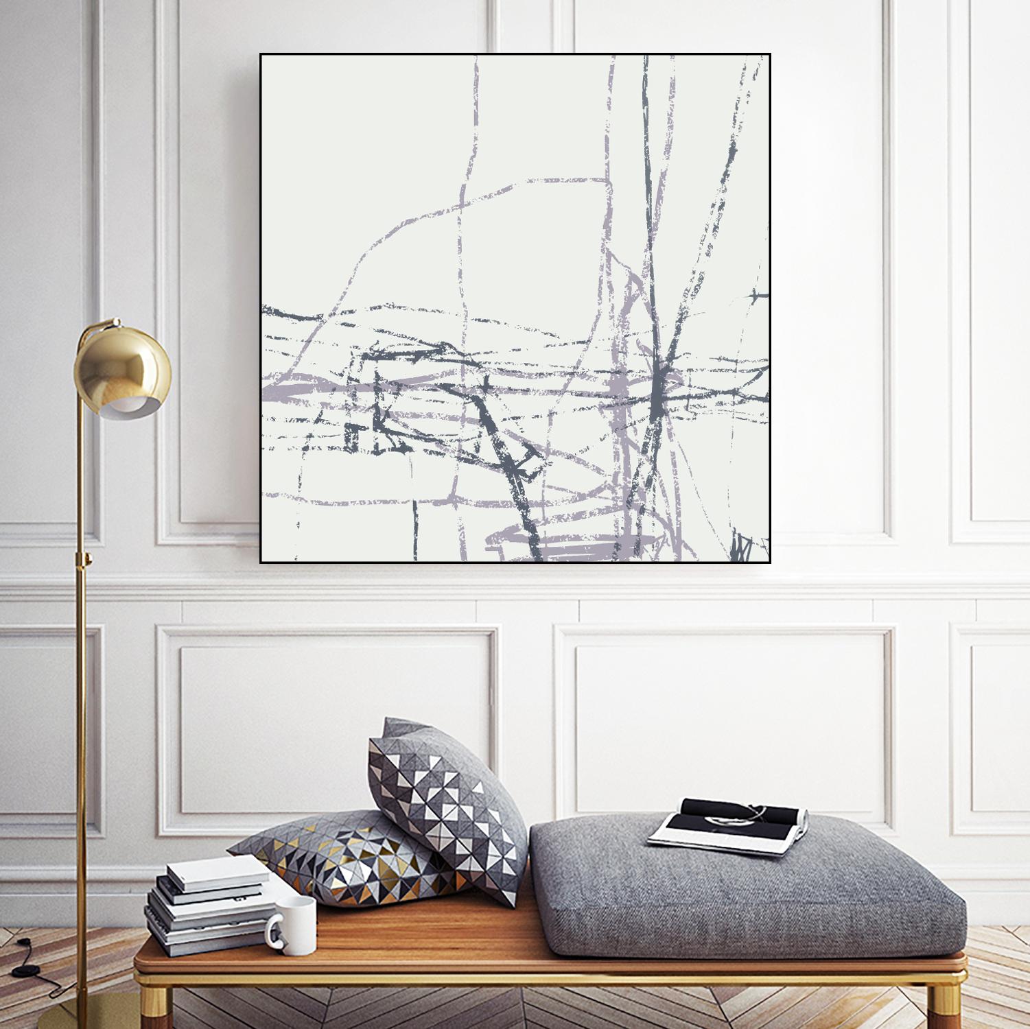 Chalk Doodles H by Gregory Garrett on GIANT ART - beige abstract