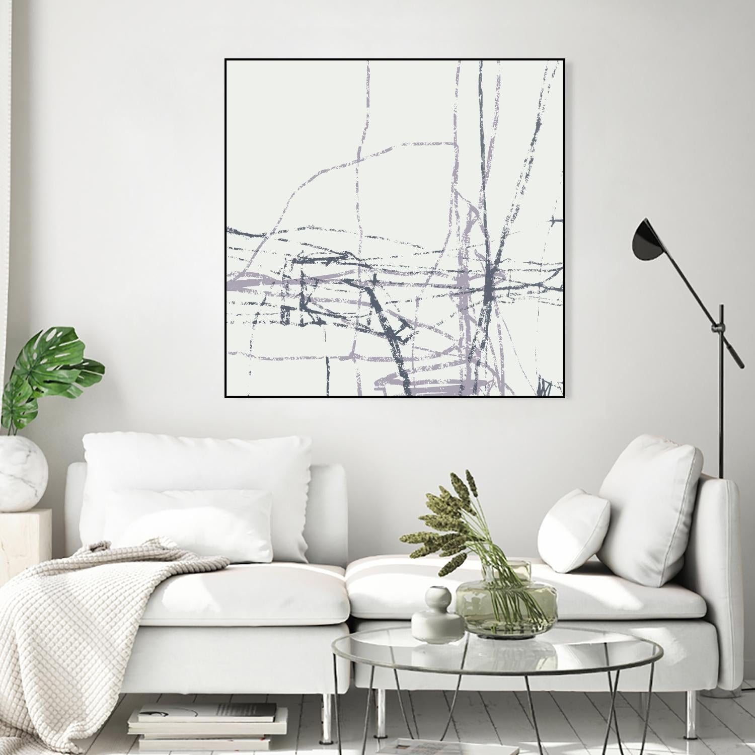 Chalk Doodles H by Gregory Garrett on GIANT ART - beige abstract