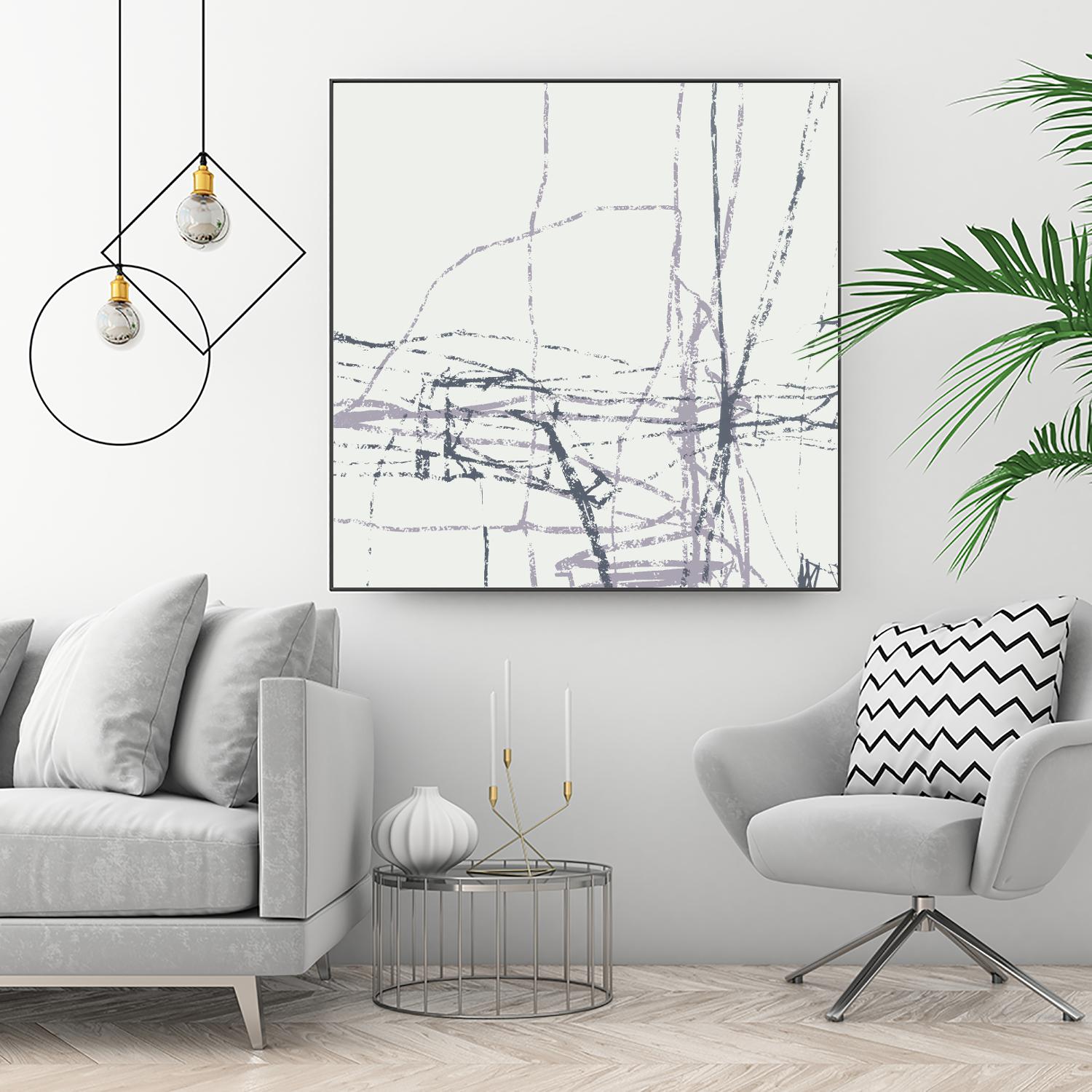 Chalk Doodles H by Gregory Garrett on GIANT ART - beige abstract