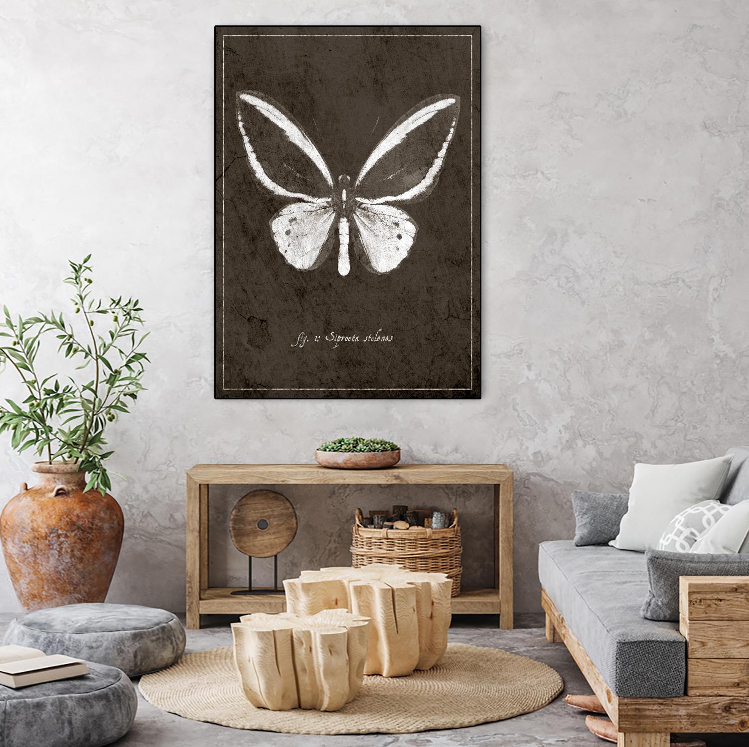 Butterfly I by GI ArtLab on GIANT ART - white botany