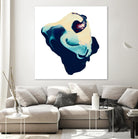 Polished in Cobalt by THE Studio on GIANT ART - white abstract